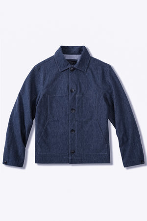 Men’s Utility Denim Overshirt Jacket - Indigo Rinse