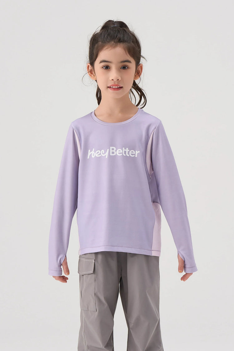 Antibacterial Performance Long Sleeve Tee Girls - FAMILYWEAR