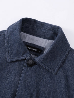 Men’s Utility Denim Overshirt Jacket - Indigo Rinse