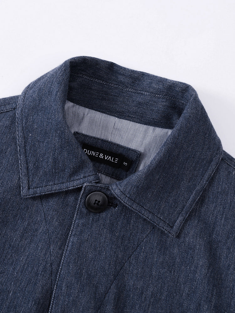 Men’s Utility Denim Overshirt Jacket - Indigo Rinse