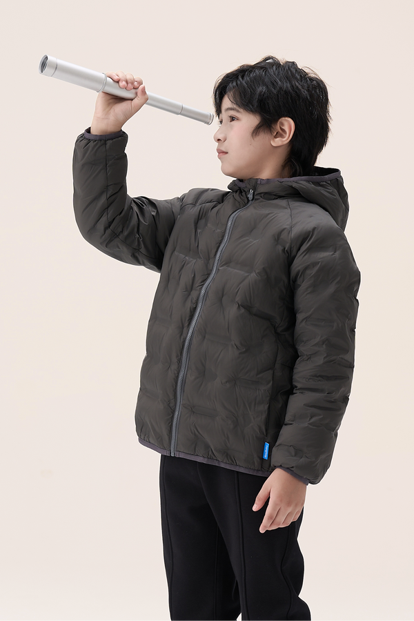Lightweight Goose Down Hooded Coat Boys