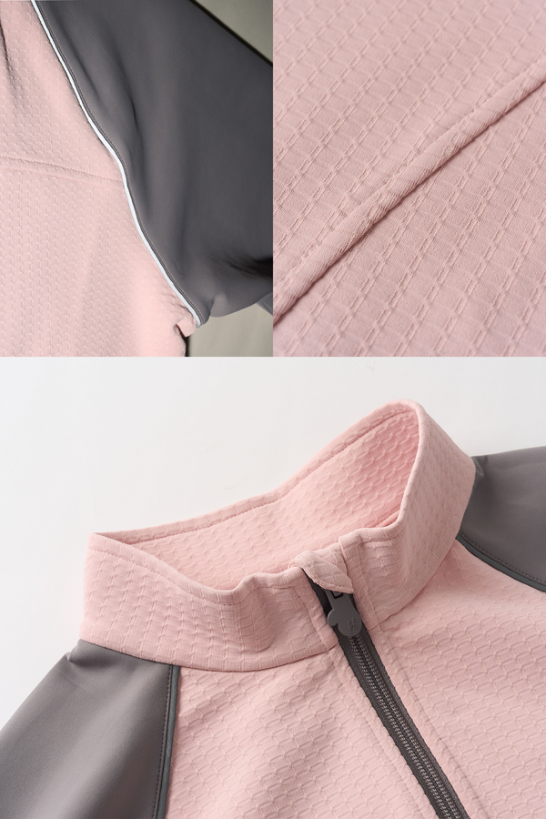 Grid-Fleece Windproof Jacket Girls