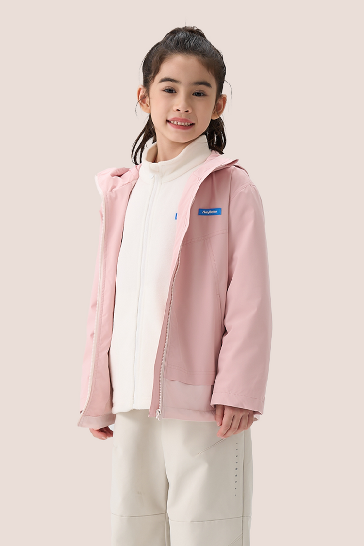 Waterproof Windproof Fleece Jacket - Dusty Rose