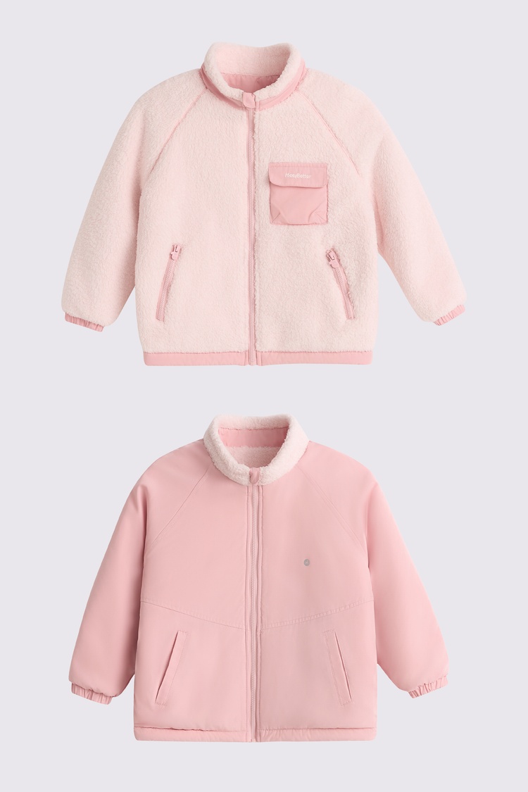 Girls Cozy Reversible Fleece Jacket