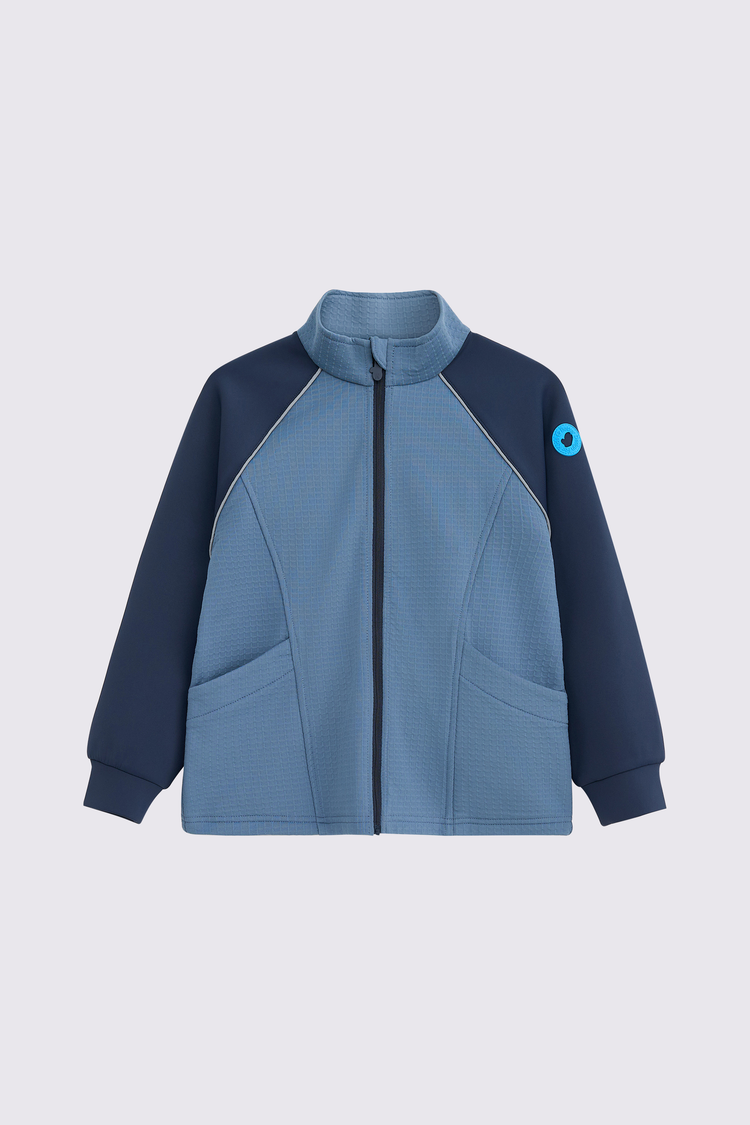 Boys Grid-Fleece Windproof Jacket