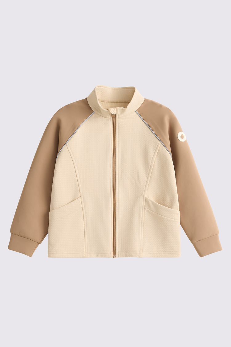 Boys Grid-Fleece Windproof Jacket