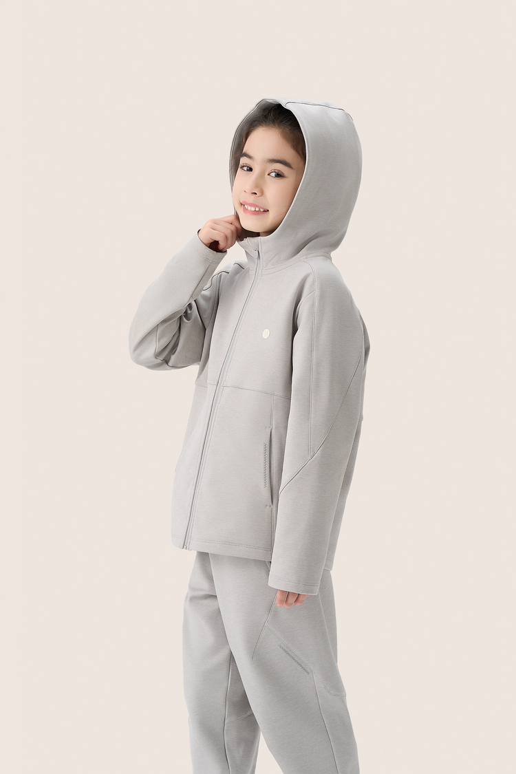 Windproof Cloud-Fleece Jacket - Light Grey