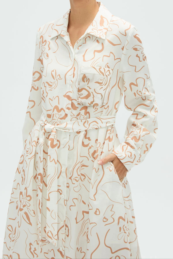 Women’s Belted Shirt Dress