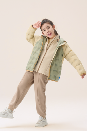 Lightweight Goose Down Hooded Coat Girls