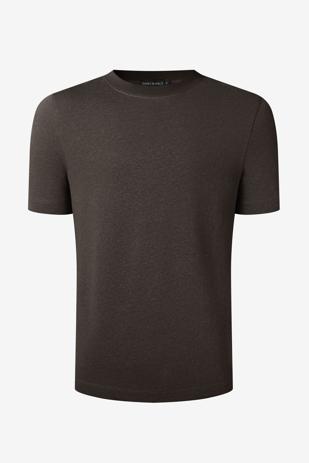 Men’s Cotton Linen Crewneck Tee - Espresso