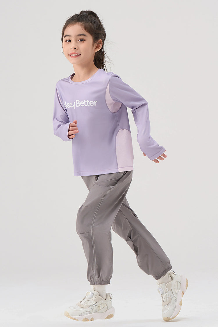 Antibacterial Performance Long Sleeve Tee Girls - FAMILYWEAR