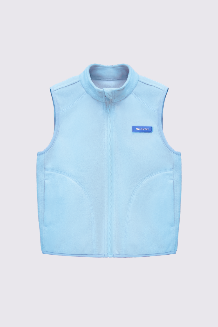 Lightweight Fleece Vest - Dusty Blue