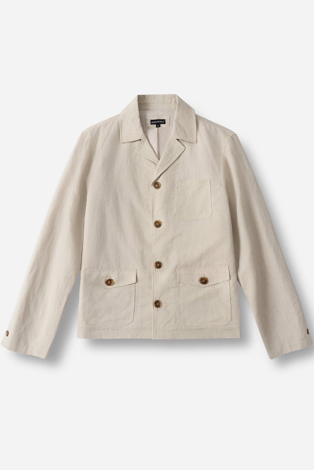 Men’s Linen-Blend Safari Jacket - Driftwood Beige