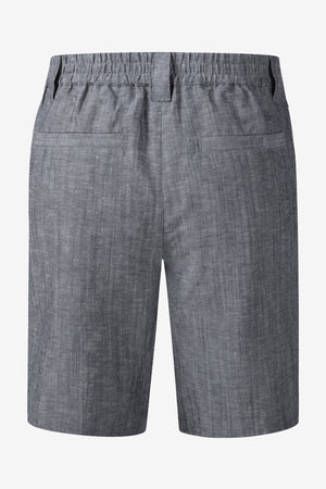 Men’s Linen-Blend Tailored Shorts - Heather Grey