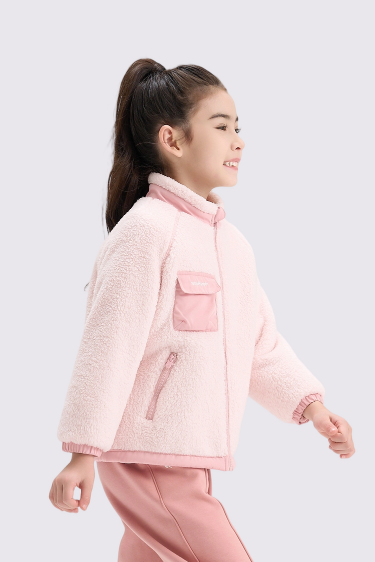 Girls Cozy Reversible Fleece Jacket