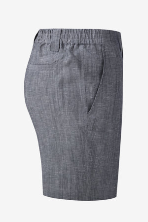 Men’s Linen-Blend Tailored Shorts - Heather Grey