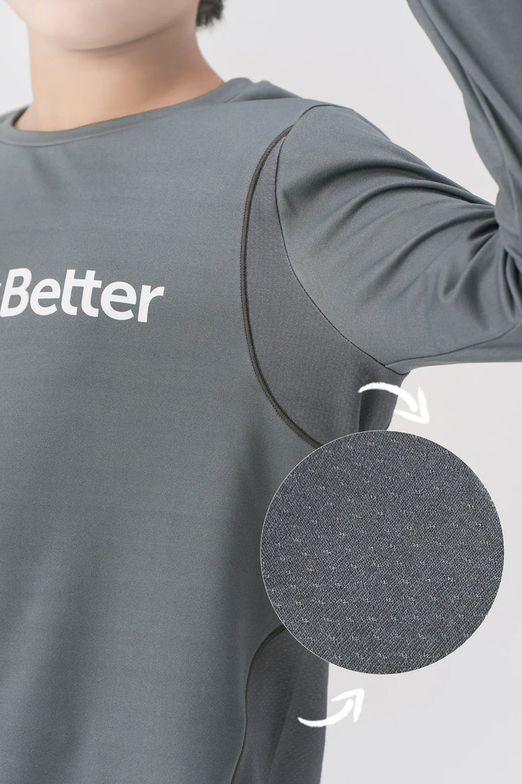 Antibacterial Performance Long Sleeve Tee Boys - FAMILYWEAR