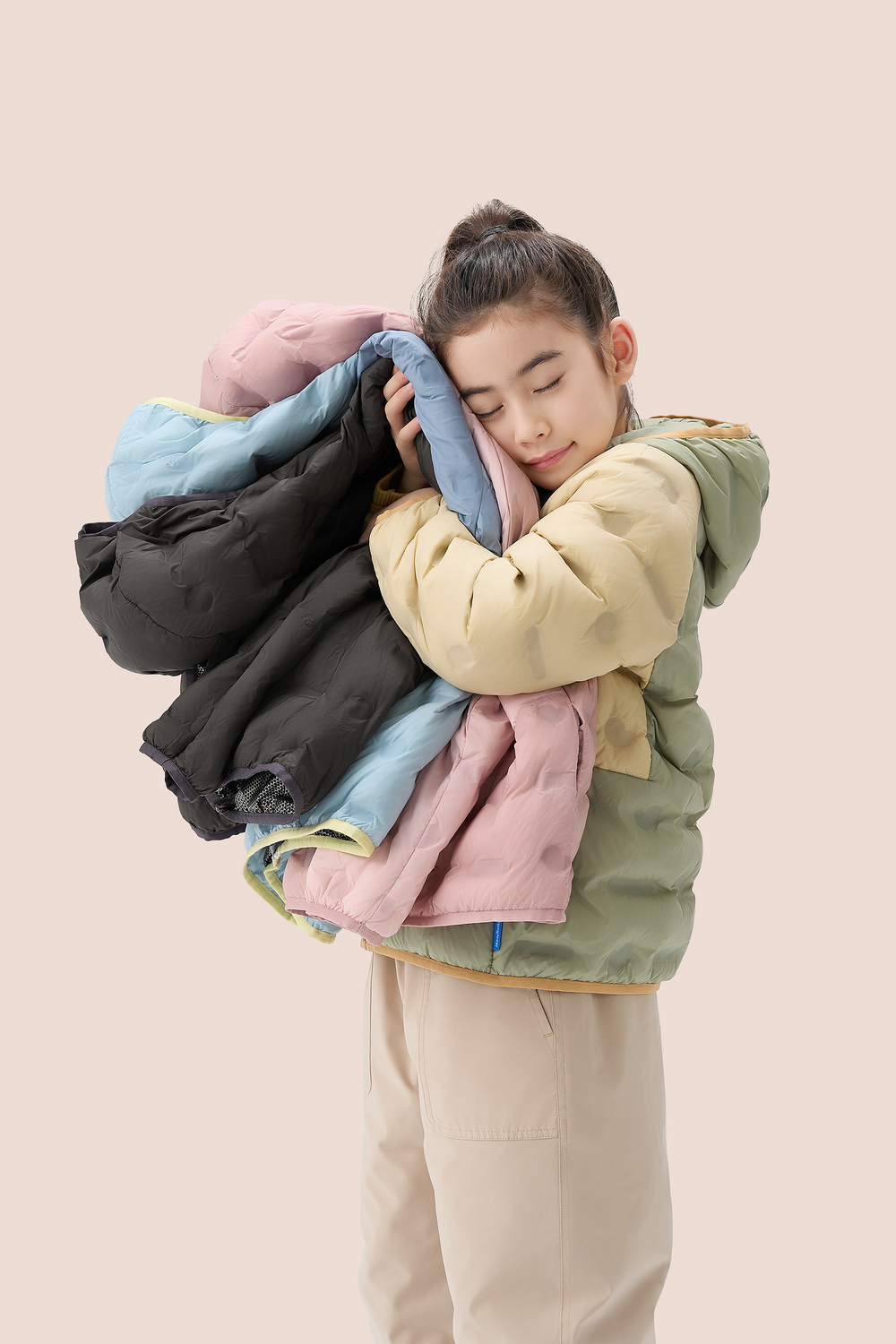 Lightweight Goose Down Hooded Coat Girls