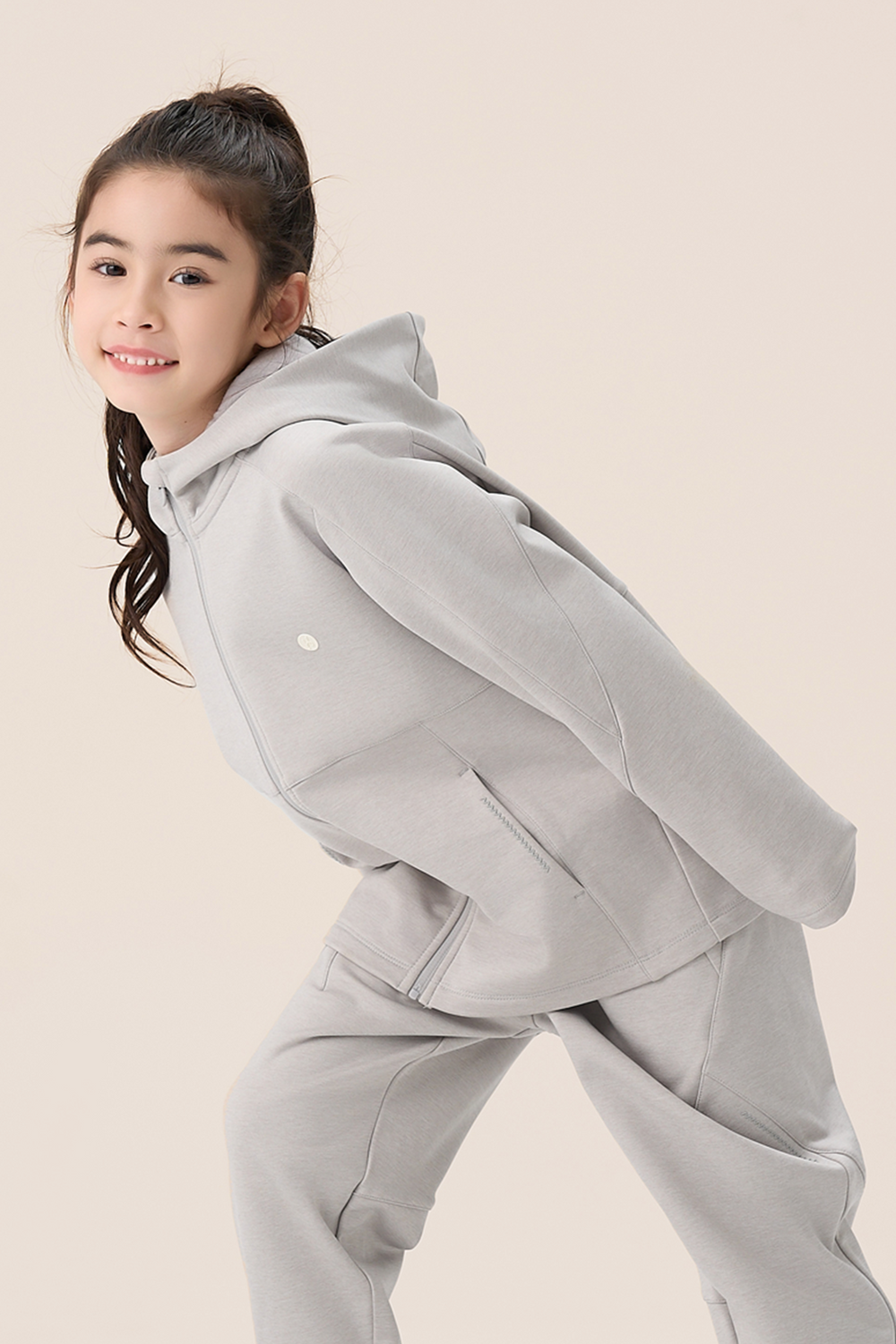 Windproof Cloud-Fleece Jacket - Light Grey