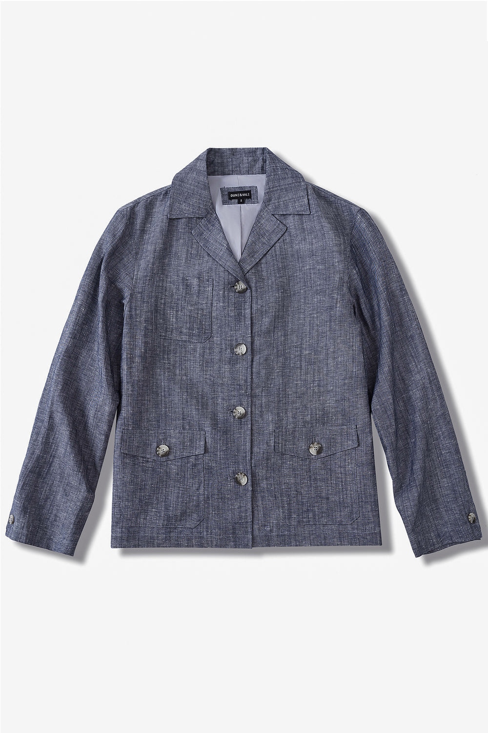 Men’s Linen-Blend Safari Jacket - Heather Grey