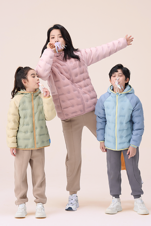 Lightweight Goose Down Hooded Coat Girls