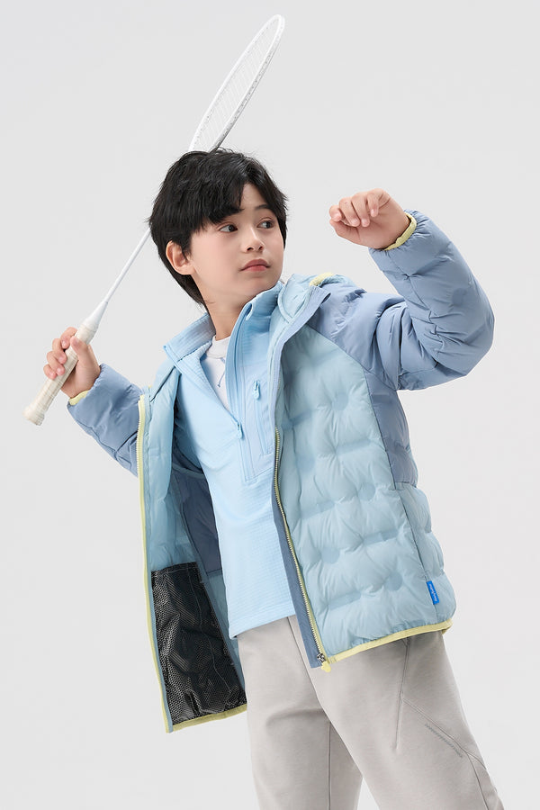 Lightweight Goose Down Hooded Coat Boys
