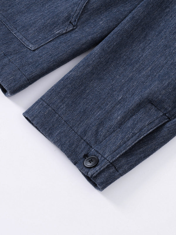 Men’s Utility Denim Overshirt Jacket - Indigo Rinse