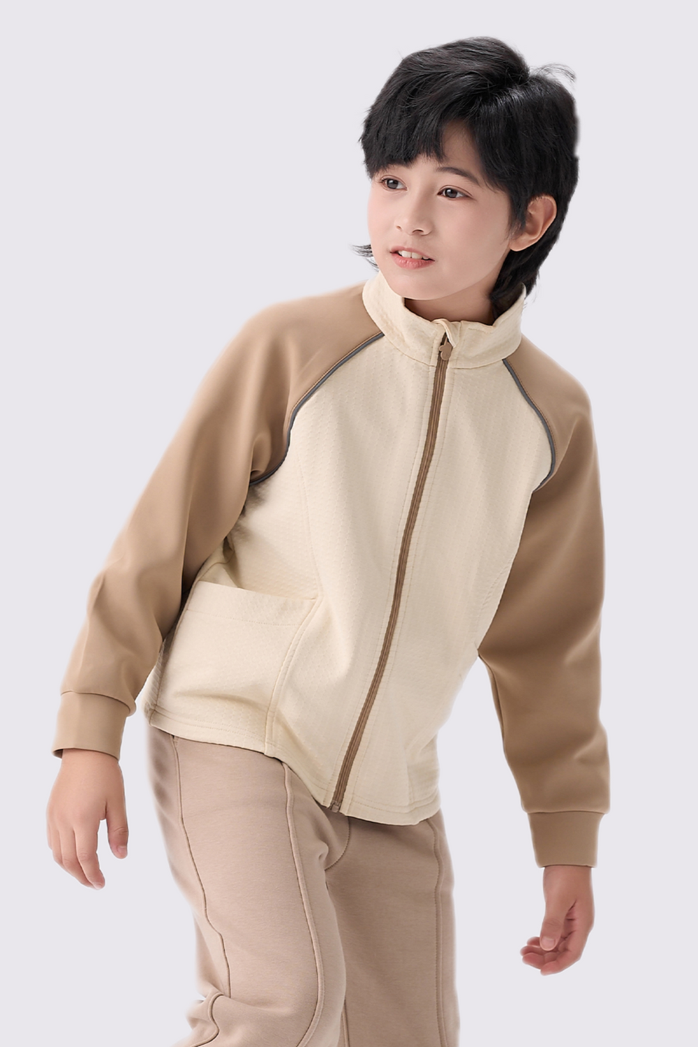 Grid-Fleece Windproof Jacket Boys
