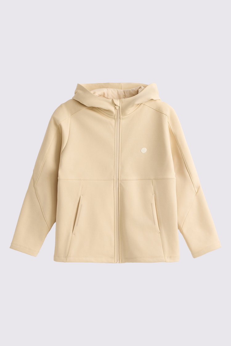 Windproof Cloud-Fleece Jacket - Ivory Beige