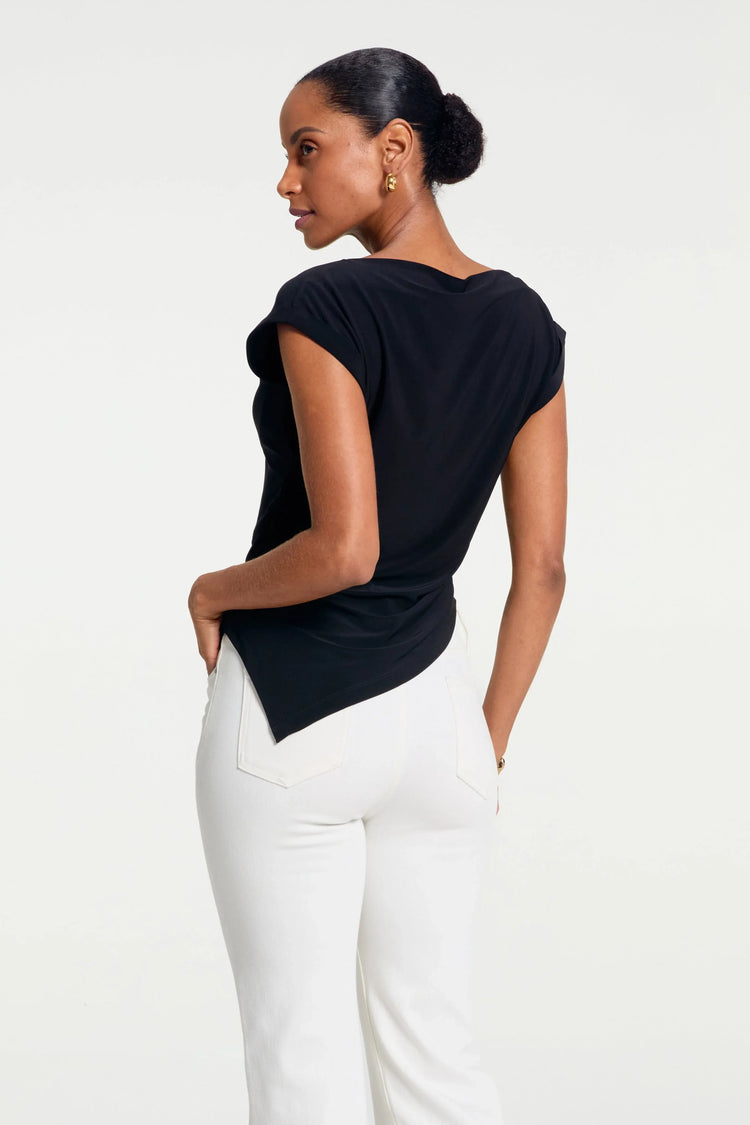Women’s Asymmetrical Draped Top - FAMILYWEAR