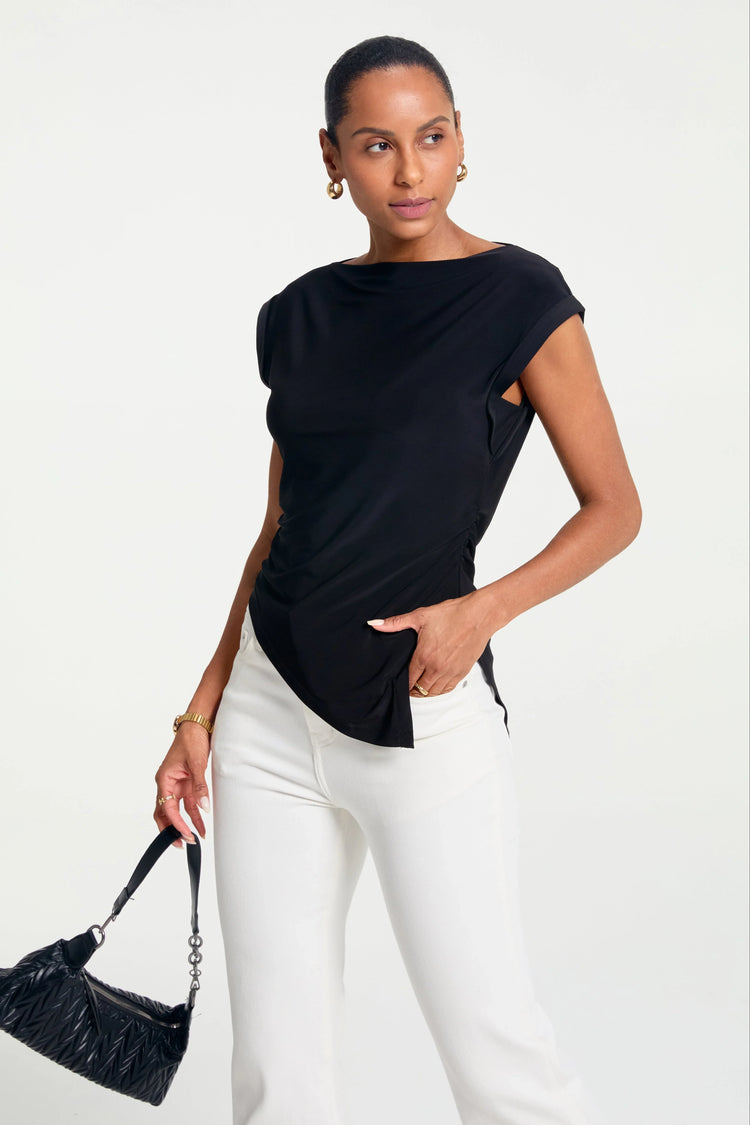 Women’s Asymmetrical Draped Top - FAMILYWEAR