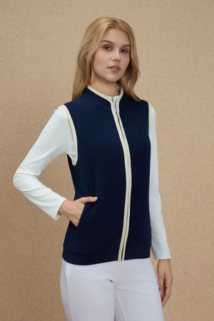 Women’s Zip-Front Vest - Midnight Navy