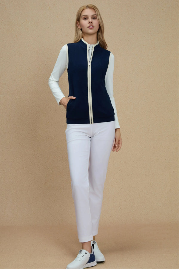 Women’s Zip-Front Vest - Midnight Navy