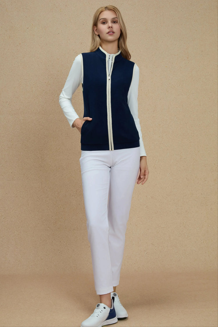 Women’s Zip-Front Vest - Midnight Navy