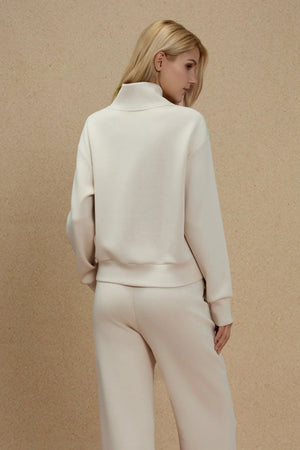 Women’s Luxe Half-Zip Pullover - Oatmilk