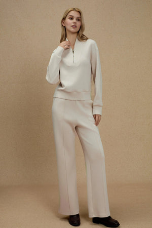 Women’s Luxe Half-Zip Pullover - Oatmilk