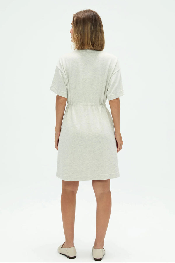 Women’s Cinched T-Shirt Dress - Heather Mist