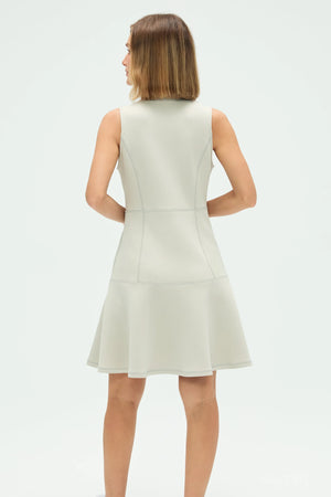 Women’s Zip-Collar Flare Dress - FAMILYWEAR