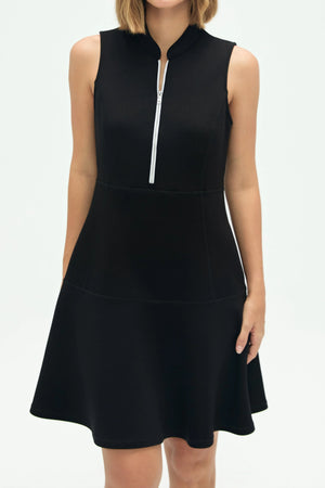 Women’s Zip-Collar Flare Dress - FAMILYWEAR