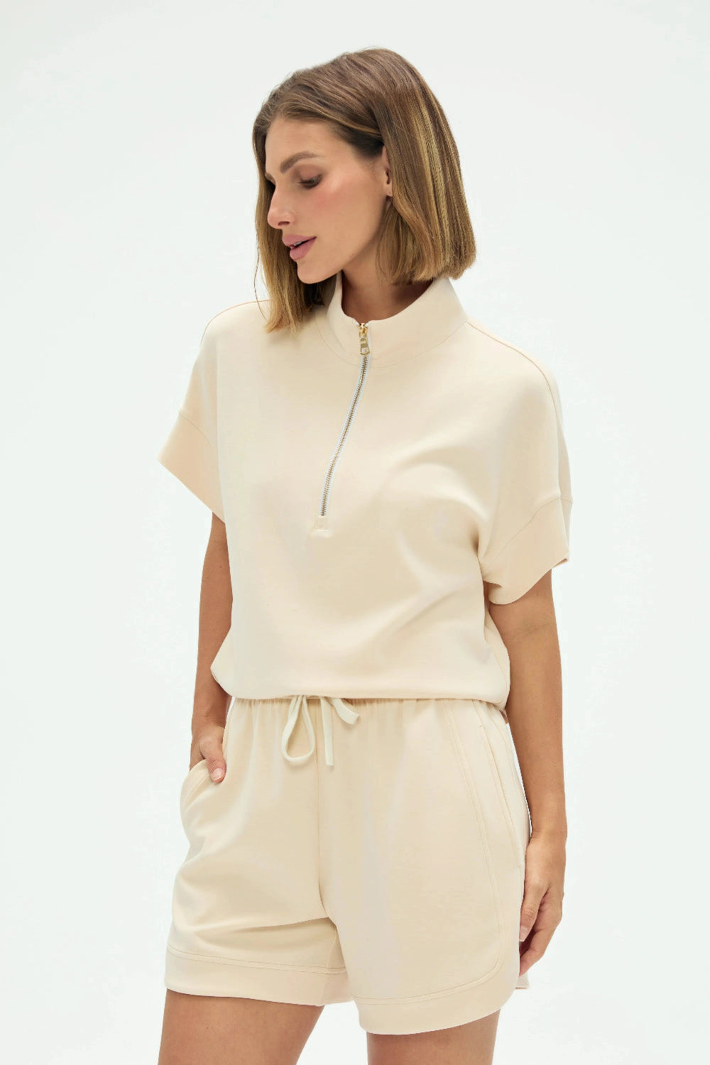 Women’s Short Sleeve Sweat - Soft Oatmilk