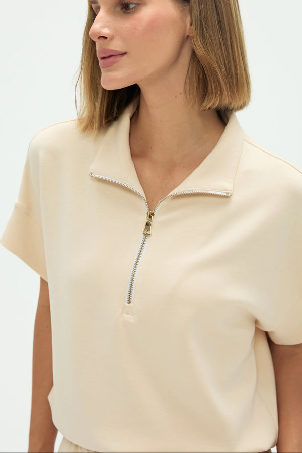 Women’s Half-Zip Lounge Polo - FAMILYWEAR
