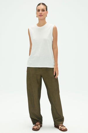 Women’s Cotton Linen Tank - Cloud
