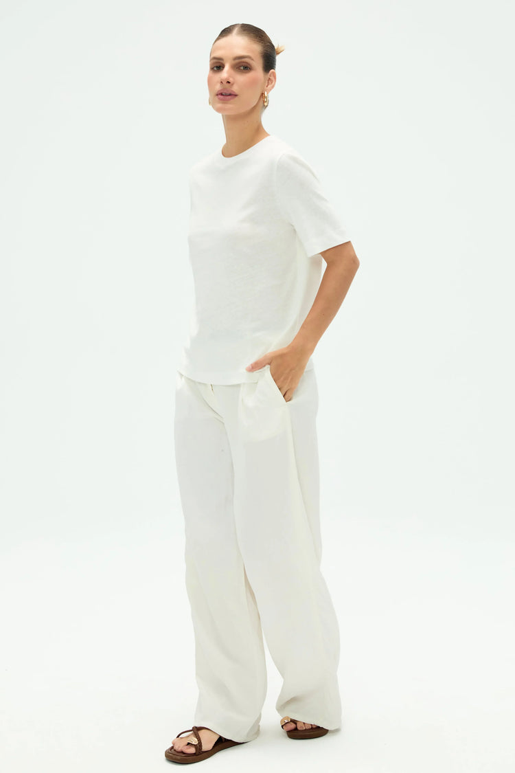 Women’s Modern Essential Crewneck Tee- Cloud - FAMILYWEAR