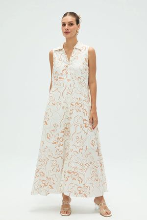 Women’s Sleeveless Shirt Dress - FAMILYWEAR