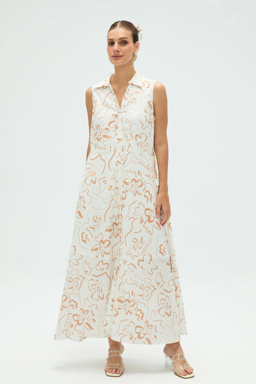 Women’s Sleeveless Shirt Dress - FAMILYWEAR