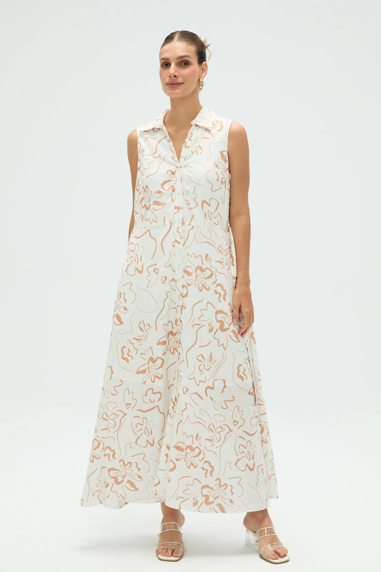 Women’s Sleeveless Shirt Dress - FAMILYWEAR