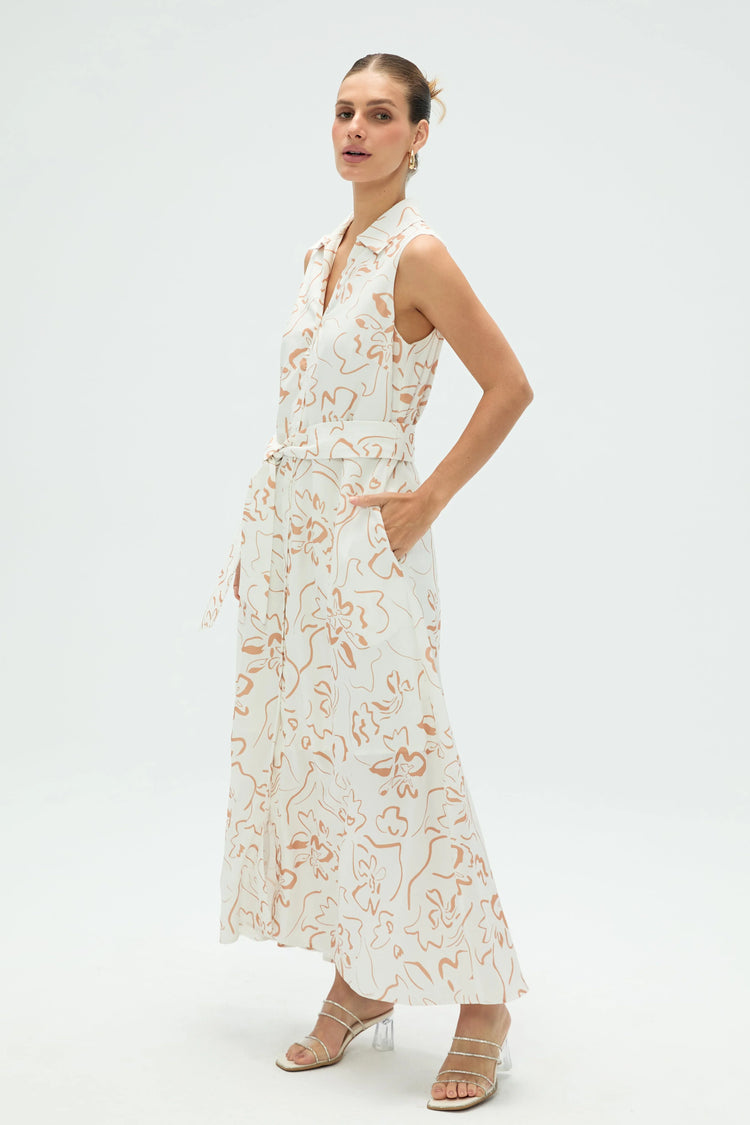 Women’s Sleeveless Shirt Dress - FAMILYWEAR