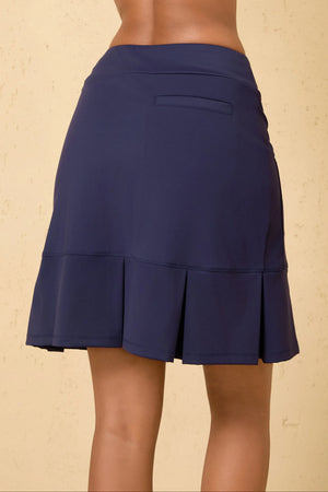 Women’s Pleated Hem Pocket Skort 19" - FAMILYWEAR