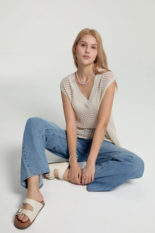 Women’s Waffle Knit V-Neck Tank - FAMILYWEAR