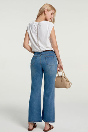 Women’s Lace-Back Cap Sleeve Tee - Porcelain White